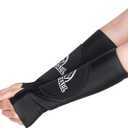 Obmwang 2 Pieces Volleyball Accessories Including Volleyball Knee Pads and Volleyball Arm Sleeves with Protection Pads and Thumb Hole for Women Girls Teens Volleyball Training