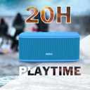 DOSS SoundBox Touch Wireless Bluetooth Speaker-12W HD Sound with Rich Bass, IPX5 Waterproof, 20H Playtime, Handsfree, for Gatherings, Home, Office, Outdoor, Travel-Blue