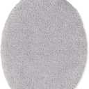 TOWN & COUNTRY EVERYDAY Ultra Plush Solid Tufted Toilet Lid Cover, Soft and Absorbent, Non-Slip Cover, Machine Washable, Grey, 18"x19"