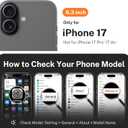 for iPhone 17 Case: with 360° Spin Magnetic Stand, Camera Control Button, Fit for MagSafe, Military Drop Protection, Protective Slim Phone Cover for iPhone17 with Ring Kickstand, 6.3", Black