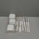 Holaloha Toilet Brush, 3 Pack Toilet Brush and Holder Set Bathroom Accessories, Toilet Bowl Brush and Holder with 3 Crevice Brush for Bathroom, Toilet Scrubber Brush (White)