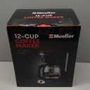 Mueller 12-Cup Drip Coffee Maker - Borosilicate Carafe, Auto-Off, Reusable Filter, Anti-Drip, Keep-Warm Function, Clear Water Level Window Coffee Machine, Kitchen Essentials & Accessories