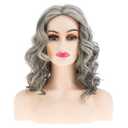 Baruisi Curly Wavy Brown Wigs for Women Medium Long Synthetic Modern Cosplay Hair Wig,Mixed Brown