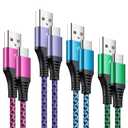 USB C Cable[5 Pack 1.8M],Samsung USB Type C Cable Fast Charging USB C Lead Nylon Phone Charger Cord for Samsung Galaxy A15 A35 A16 S25 S24 S21 A55 A56 A25 S20 S9 Note10 A54 Hua wei P50 P30 Google Pixel