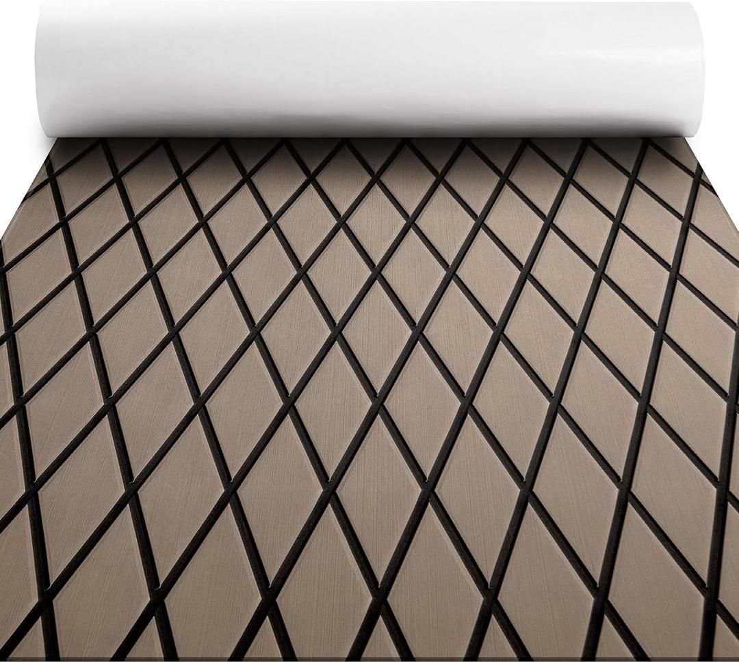 Fullfire Boat Flooring - EVA Foam Boat Decking - Marine Mat Self-Adhesive Flooring Sheet Marine Carpet for Motorboat Yacht Kayak RV, 74" x 27"