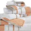 Great Bay Home Decorative Bath Towel Set - Luxury Cotton 6 Piece Towel Set - Luxurious, Ultra-Soft, Durable Towels for Bathroom Decor (Clay/Taupe)