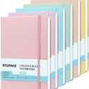 Lined Journals for Writing, A5 Notebooks (5.7 x 8'') with 160 Pages, 100 GSM Premium Paper, Ribbon Bookmark, Elastic Band & Inner Pocket - Perfect for Work, Journaling, Note-Taking & Gifting (Pastel Color - 6 Packs)