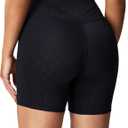 Aoxjox Trinity Workout Biker Shorts for Women Tummy Control High Waisted Exercise Athletic Gym Running Yoga Short 6" (Medium, Black Leopard Print)