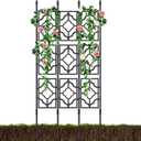 3 Set Garden Trellis for Climbing Plants, Kalolary 5FT Plastic Screen Garden Trellis Cucumber Grow Trellises Vine Grow Support for Potted Plant Outdoor Indoor Fruits Vegetable