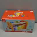 Hape Pound & Tap Bench with Slide Out Xylophone - Award Winning Durable Wooden Musical Pounding Toy for Toddlers (Yellow)