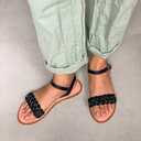 SM New York Womens Sandals Dressy Summer - Comfortable Gladiator Sandals for Women 2025 Beach Walking Wedding Flat Shoes 11