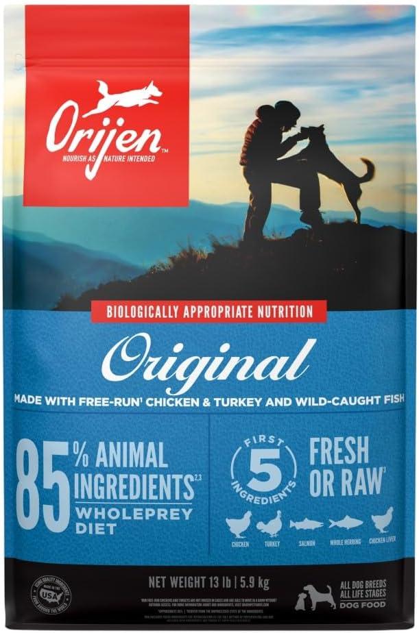 ORIJEN Grain Free High Protein Dry Dog Food Original Recipe 13lb Bag (EXP 12/31/27)