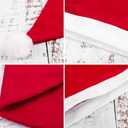 Elcoho 24 Pack Santa Red Hat Short Plush with White Cuffs Non-woven Fabric Christmas Hat