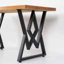 SSS Furniture 2PCS Metal Furniture Legs 28Height 24Wide,Black Cast Iron Coffee Table Legs,Rustic Decory Table Legs Triangle Shape Desk Legs DIY Furniture Bench, Dining Coffee Table (7)