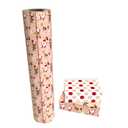 WRAPAHOLIC 30 Inch Jumbo Reversible Christmas Wrapping Paper - 30 Inch x 100 Feet Jumbo Roll Red and Pink Dancing Santa Claus Reindeer and Colorful Polka Dots Design for Christmas, Holiday, Party