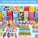 Blue Hydrangea 232 Pcs Cartoon Story Theme Birthday Party Favors Decorations Supplies for Kids Goodie Bag Stuffer Pinata Filler