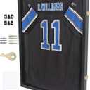 Pro Collector's Jersey Display Case Frame Large Sport Shadow Box Pro 98% UV Protection for Baseball Basketball Football Soccer Hockey Memorabilia T-Shirt Uniform (Black Finish)