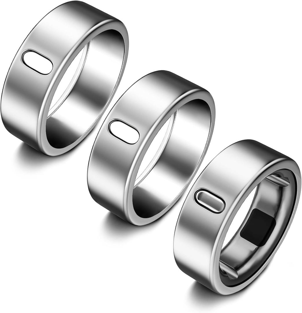 3 Pack Cover Compatible with Oura Ring Gen 4/Oura Ring Gen 3 Horizon/Heritage, Support Charging with Cover on, Anti-Scratch TPU Protector for Men Women (Silver*3, Size 7)