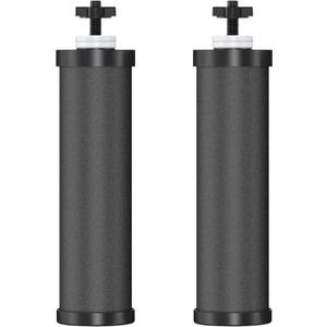 2 Pack Black Filters, Water Filter Replacement for Berkey BB9-2, Compatible with Berkey Gravity Water Filter Systems