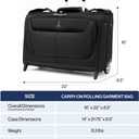 Travelpro Maxlite 5 Softside Lightweight Carry-On Upright 2 Wheel Rolling Garment Bag, 22-Inch Black