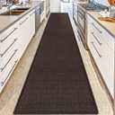 GOYLSER Entry Runner Rugs for Inside House, Long Jute Hallway Runner Rug Non Slip, 2x15 Water Absorbent Rug for Laundry Room Floor Mat