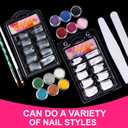 Nail Kit Set Professional Acrylic with Everything, 12 Glitter Acrylic Powder Kit Nails Art Tips Decoration, DIY Gifts for Women Nail Art Tool and Supplies for Beginners