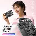 SEXYMOM Magnetic for iPhone 15 Case - Wireless Charging Compatible,Military Drop Tested Cover,Cute Floral Design for Women and Girls,Slim Fit Translucent Matte Phone Case - Little Butterfly