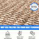 Fullfire Boat Flooring EVA Foam Decking Sheet, Camo Marine Flooring with Self-Adhesive Backing Marine Carpet for Boats Yacht Kayak RV Floor 94" x 47"/24"/16"