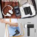 Handheld Steamer for Clothes, 1200W Foldable Travel Steamer, 20 Sec Preheat Garments Wrinkle Remover, 120V Portable Hand Iron with 150ml Water Tank, Clothes Steamer for Home Travel-Black