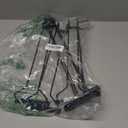 Dicunoy 6 Pack Black Wine Glass Rack, 14 Inch Under Cabinet Stemware Holder, Wall Mounted Iron Wine Glass Hanging Rack for Shelf, Kitchen, Bar, Wine Cellar Storage, Organizer, Display