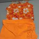 ShawGobow Floral Crop Tankini,2 Piece High Waisted Boy Shorts Swimsuits,Modest Bikini Sets for Women Beach Vacation (M)