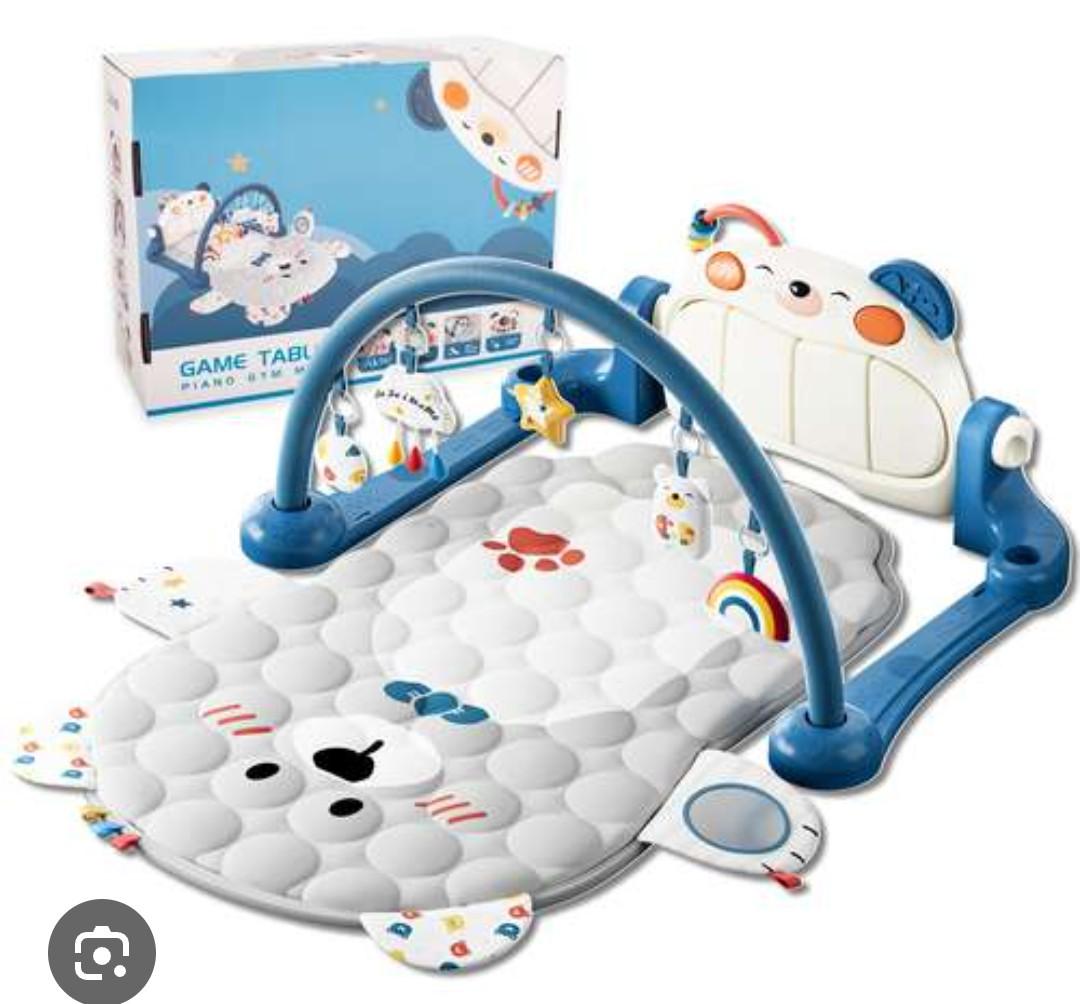 Lauon Baby Play Mat Bear Style 500,000 Tolerance Kick and Double Side Play Piano Upgraded Thicken Activity Mat Develop Neck Strength Baby Play Gym Keep Baby Occupied Gyms & Playmats Tummy Time Toys