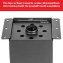 6x6 Post Base 4 Pcs, (Inner Size 5.6x5.6) Post Brackets Kit, Heavy Duty Black Metal Powder-Coated Post Anchor Outdoor Framing Module Fit for Support Deck Base Plate Pergola Brackets Fence Kit