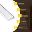 10-Pack Bendable LED Channel, 3.3ft/1M Flexible Aluminum LED Strip Channel with Frosted White Diffuser Cover, Recessed Mount LED Light Track for 12.5mm Wide Tape Light, Curved Wall, Ceiling, Cabinet
