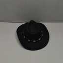 Women & Men Felt Western Cowboy Hat Classic Roll Up Brim Belt Buckle Cowgirl Fedora (M-L)