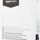 Amazon Basics Multipurpose Copy Printer Paper, 8.5 x 11 Inches, 20 lb Weight, 96 Bright White, 500 Sheets (1 Ream)