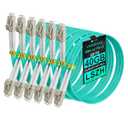 LC to LC Fiber Patch Cable 6 Pack, OM3 Multimode Fiber, 2m (6.56ft) Duplex Fibers Cables MM 50/125m 10G LSZH Optical Patch Cable Series