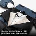 Halfday Convertible 2-in-1 Vegan Leather Premium Garment Duffel 45L, Ocean, 23x12x13 inches