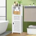 Bathroom Storage Cabinet,Small Floor Cabinet,Multifunctional Side Organizer Rack Stand Table, White