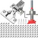 BESTEEL 100 Pack 1/2 inch Overlay Soft Close Cabinet Door Hinges for Kitchen Cabinet Hinge, 100 Degree Opening Angel, Stainless Concealed Kitchen Cabinets Hinge Self Closing with Drilling Tool &Manual