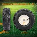 13x5.00-6" Tiller Tire and Wheel (3/4" Axle Size), 3-1/8" Centered Hub, Compatible with Craftsman & Troy-Bilt Tiller Tractor, Tillers, and Snowblower Tire Replacement Tires