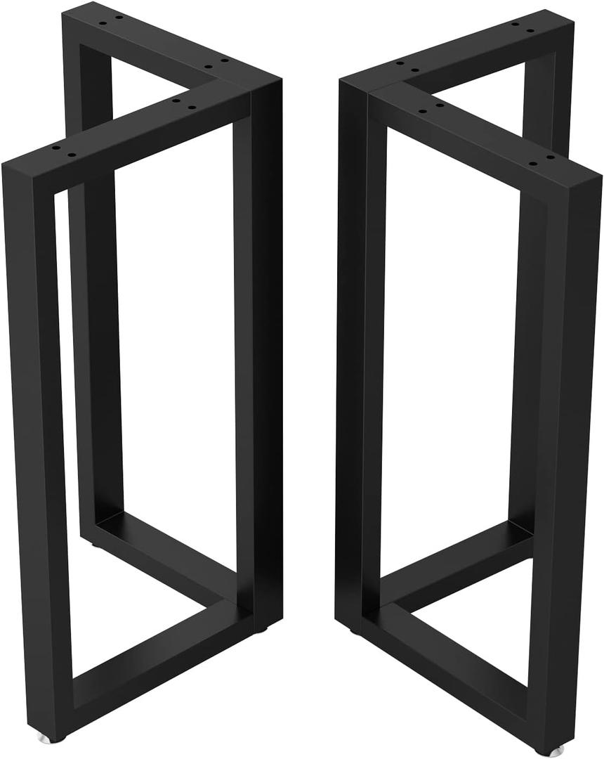 Metal Legs for Table V Shape 28" H Tall Metal Black Table Leg Heavy Duty Industrial Desk Legs Set of 2