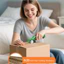 Cordless Electric Scissors, Upgrade Rechargeable Cardboard Cutter, 4V Electric Box Cutter with 3000mAh Battery LED Light & Safety Lock, USB Charging with 2 Blades for Carpet Plastic Leather Cloth