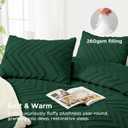 Andency Dark Emerald Green Comforter Set Queen Size, 3 Pieces Boho Bed Set