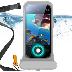 ESR Waterproof Phone Pouch for iPhone 15 Pro Max /14 Pro Max, Underwater Touch Sensitivity, IPX8 Floating Waterproof Cellphone Case with Lanyard, Dry Bag for Snorkeling, Titanium