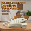 Ornin Y043 Corded Landline Telephone for Home, Caller ID/Call Waiting, Easy-to-Use, Speaker, Display, Desk Phone Only (Off-White)