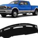 KUST Black Dash Cover for 2009-2018 Dodge Ram 1500 2500 3500 Non-Slip Dashboard Cover Polyester Dashboard Mat Pad Interior Accessories for Ram Pickup Custom Fit Dash Mat No Glare