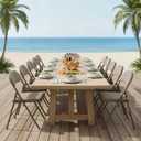 DUMOS Padded Folding Chairs 2 Pack, Foldable Dining Patio Chairs, Outdoor