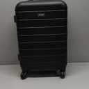 Wrangler Smart Luggage Set with Cup Holder, USB Port and Phone Holder, Black, 2 Piece Set