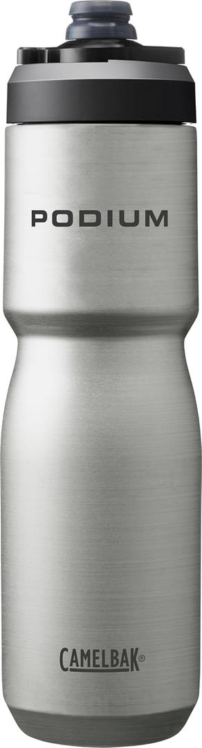 CamelBak Podium Steel Insulated Stainless Steel Bike Water Bottle Stainless, 22 Oz